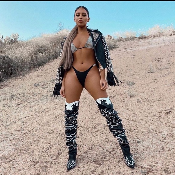 LAST ONE❗️NEW Black Jeweled Two Piece Bikini - Picture 3 of 13